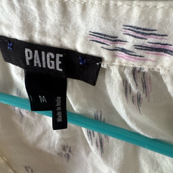 PAIGE Sammy Ivory Ikat Blouse.size M - Picture 6 of 6